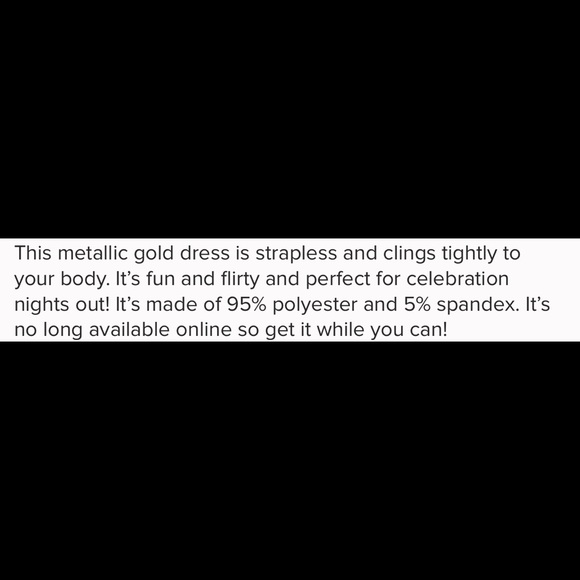 Gianni Bono Gold/ Black Metallic Dress - Picture 5 of 5